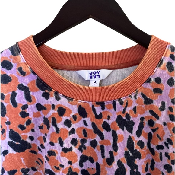 JoyLab French Terry Orange & Purple Acid Wash Crewneck Pullover Sweatshirt Sz M - Picture 13 of 16